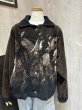 画像1: CANADA製 90s OUTBACK TRADING COMPANY アニマル ホース プリント コンチョボタン フリース ボア 短丈 ショート丈 ジャケット (1)