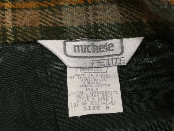 画像6: USA製 80s michele タータンチェック タイト ミニ スカート (6)