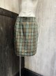 画像1: USA製 80s michele タータンチェック タイト ミニ スカート (1)