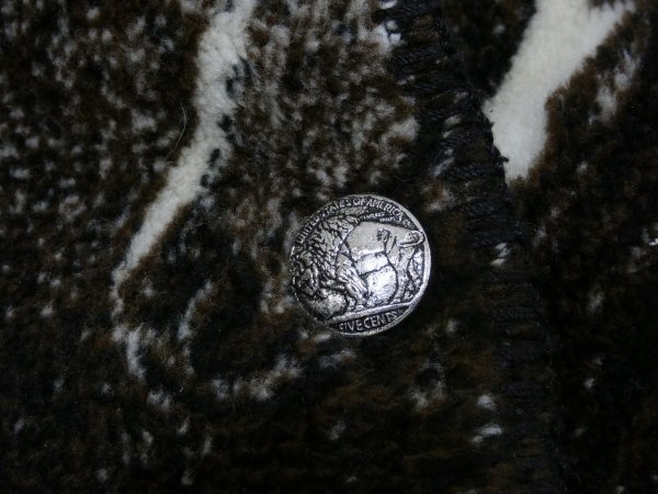 画像8: CANADA製 90s OUTBACK TRADING COMPANY アニマル ホース プリント コンチョボタン フリース ボア 短丈 ショート丈 ジャケット (8)