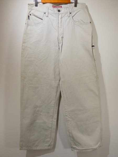 画像3: 90s 00s  UNIONBAY  オフホワイト ライトベージュ ペインター ワイド パンツ (3)