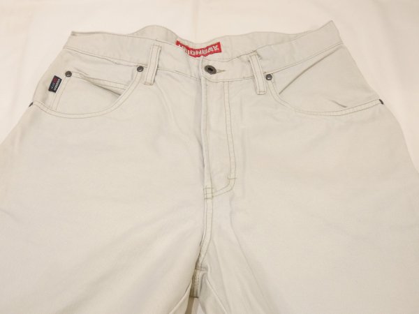 画像6: 90s 00s  UNIONBAY  オフホワイト ライトベージュ ペインター ワイド パンツ (6)