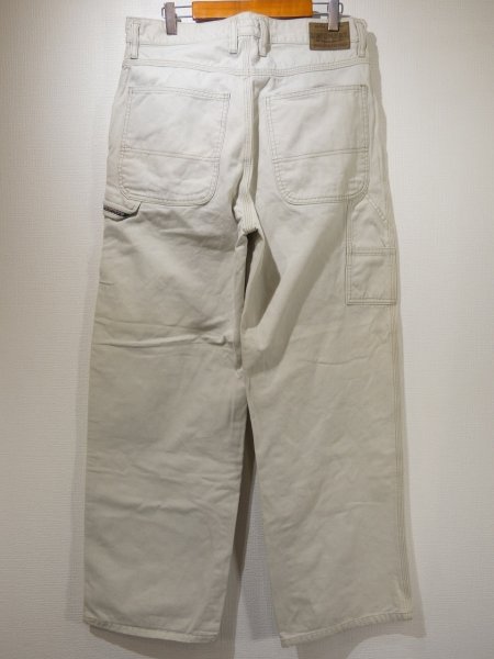 画像4: 90s 00s  UNIONBAY  オフホワイト ライトベージュ ペインター ワイド パンツ (4)