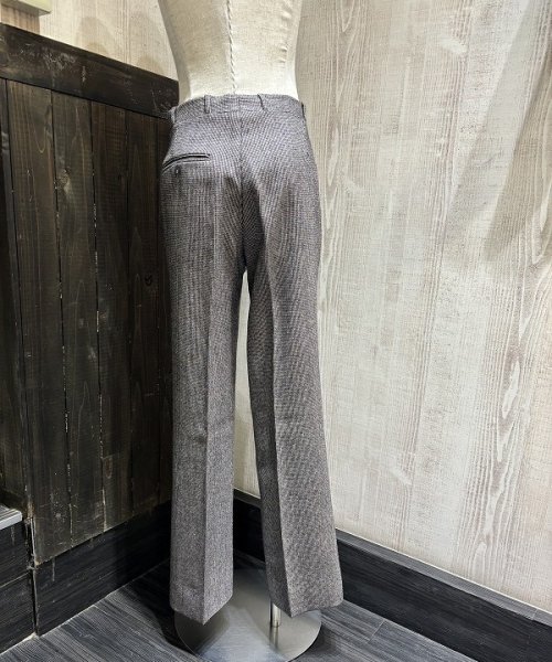 画像2: 60s 70s ビンテージ 格子チェック ブーツカット スラックス (2)