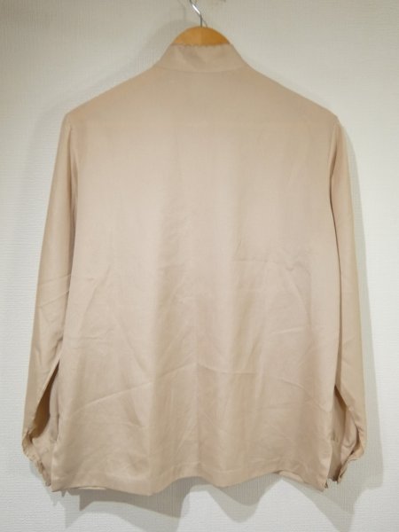 画像4: 60s 70s ビンテージ シルク？ チャイナ ボタン ブラウス  (4)