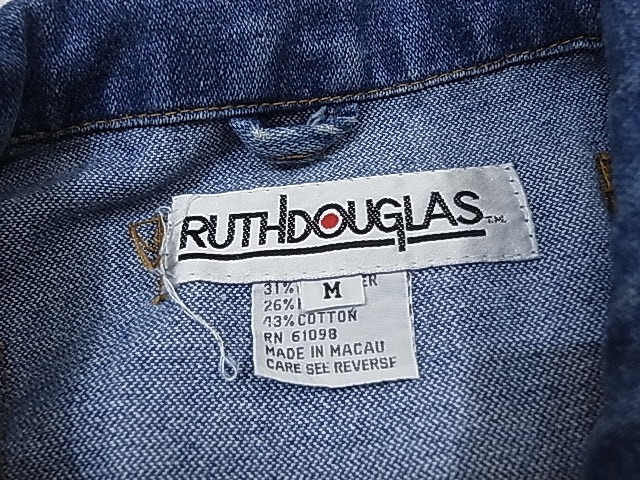 80's RUTHDOUGLAS バック 背中切り替え リメイク風 デニム ジャケット