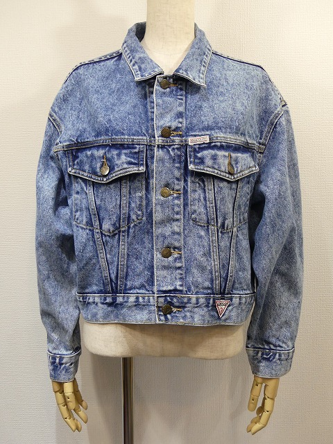 USA製 80'ｓ GUESS JEANS ケミカルウォッシュ デニム ジャケット