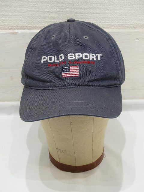 USA製 90s Ralph Lauren POLO SPORT ラルフローレン ポロスポーツ 星条旗 6パネル キャップ