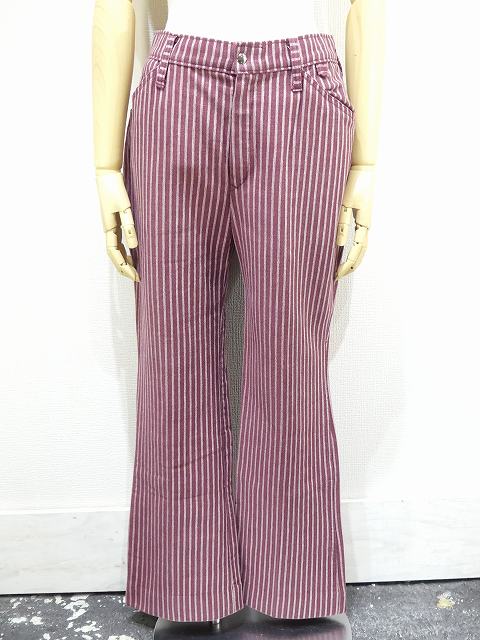 1990s vintage White Stripe フレア スラックス