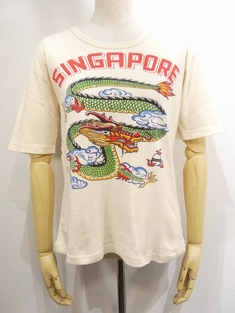 70s ashbey ビンテージ シンガポール ドラゴン プリント Tシャツ ...