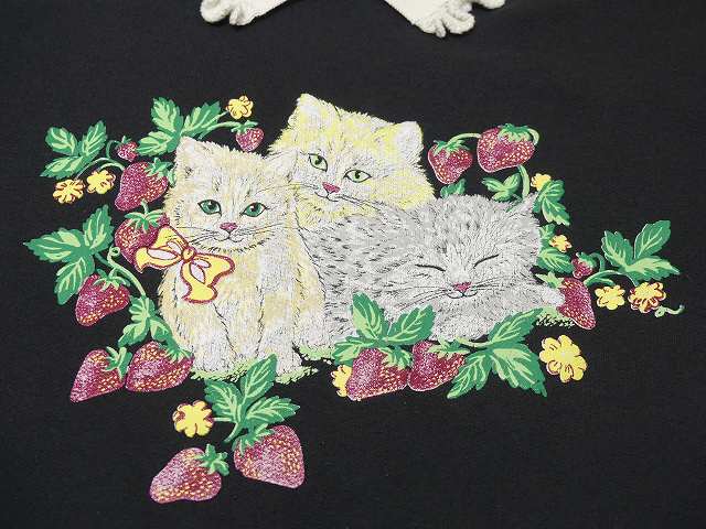 Vintage｜cat embroidery knit｜刺繍｜襟付き