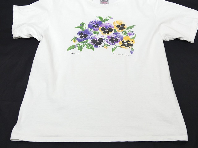 90s Flower Print Art Sweat by Oneita