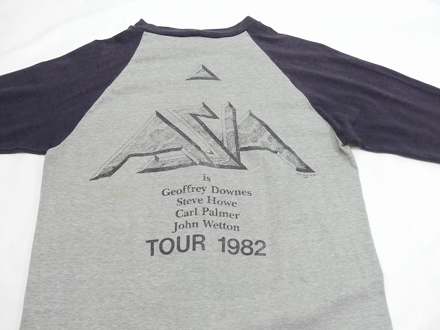 80s ASIA American tour ラグラン バンド Tシャツ - Tシャツ