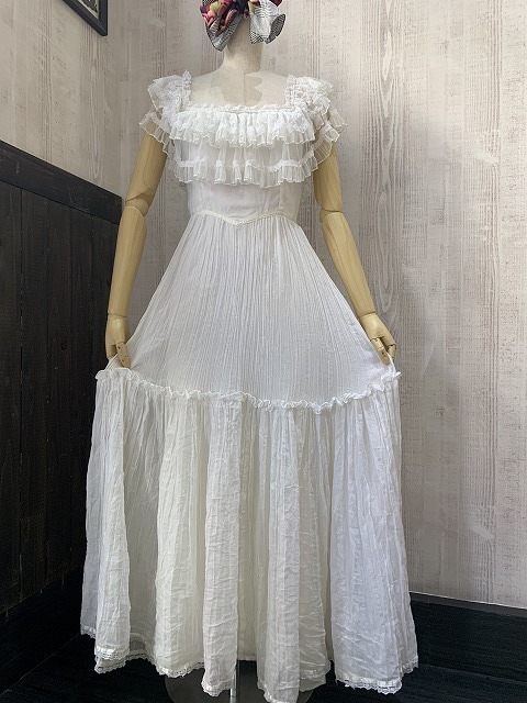 USA製 70s ビンテージ GUNNE SAX ガニーサックス レース ティアード ...