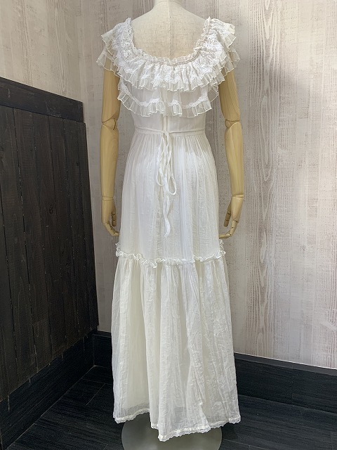 USA製 70s ビンテージ GUNNE SAX ガニーサックス レース ティアード