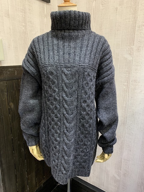 MADE IN IRELAND 90s inis crafts タートルネック ケーブル編み アラン 