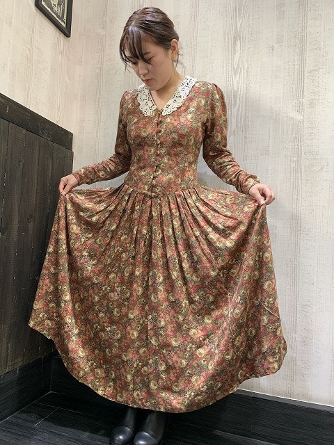 Hungary製 80s 90s ビンテージ LAURA ASHLEY ローラアシュレイ レース ...