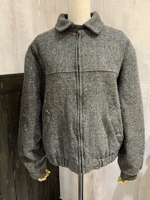 80s ビンテージ Woolrich カラーネップ ヘリンボーン ツイード ウール 