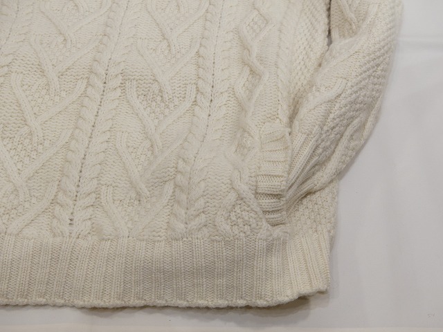 アランセーター irish aran 手編みアラン諸島製 - ニット/セーター