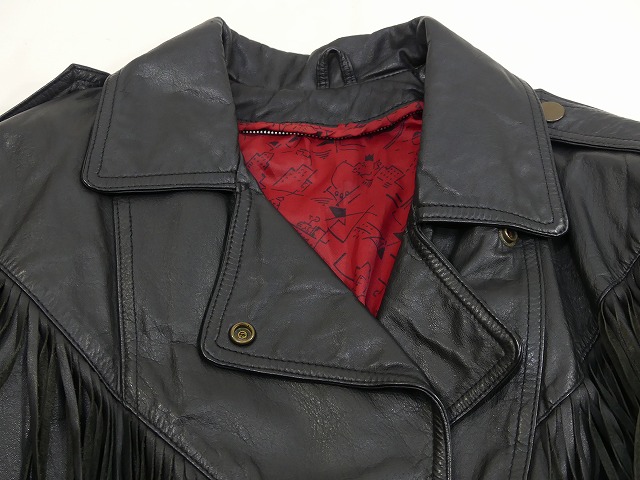 80s】leather wear ダブルライダース vintage 短丈-