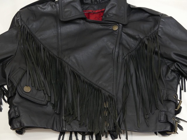 80s】leather wear ダブルライダース vintage 短丈-