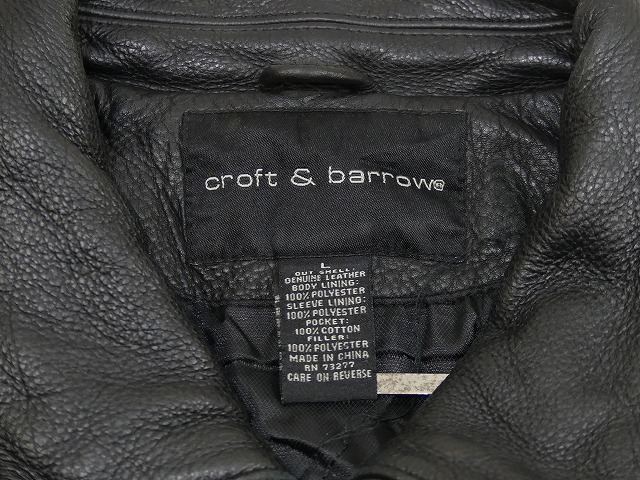 90s CROFT & BARROW レザー ジャケット ハーフコート - Chago Chago