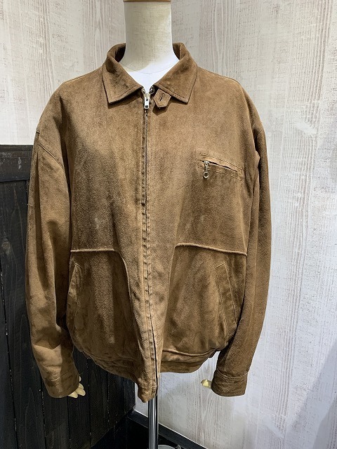 90s ビンテージ POLO Ralph Lauren ラルフ ローレン スエード ヌバック レザー ジャケット ブルゾン - Chago Chago  Boutique