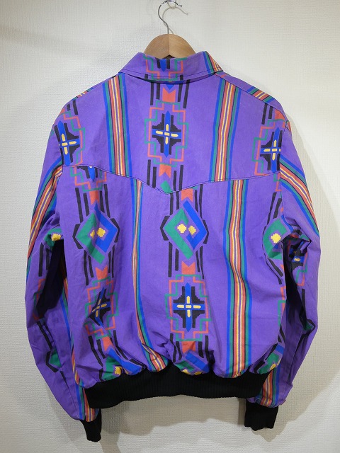 80s ネイティブ柄デザインジャケット-