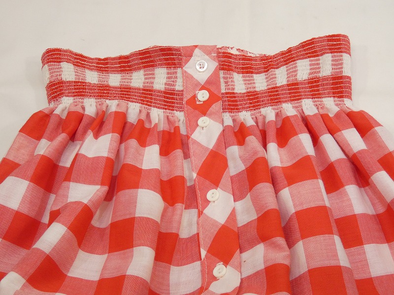 日本製コムデギャルソン ピンク チェック総柄チュールロングスカートオーガンジースカート