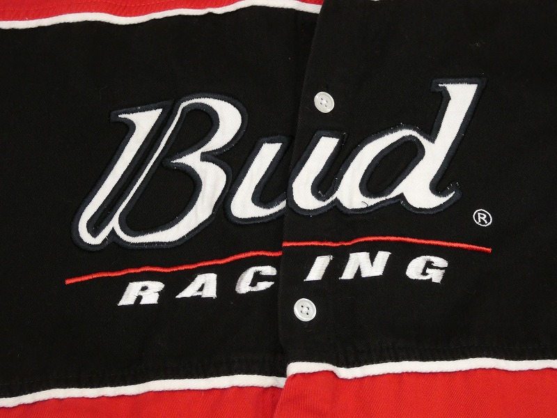 90s 00s ビンテージ Bud バドワイザー Budweiser NASCAR レーシング 半袖 シャツ 企業物