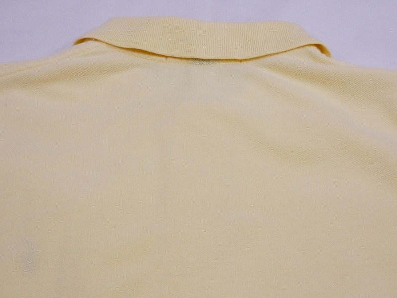90s Polo Ralph Lauren ラルフローレン ワンポイント ポニー刺繍 レモンイエロー 鹿の子 ポロシャツ