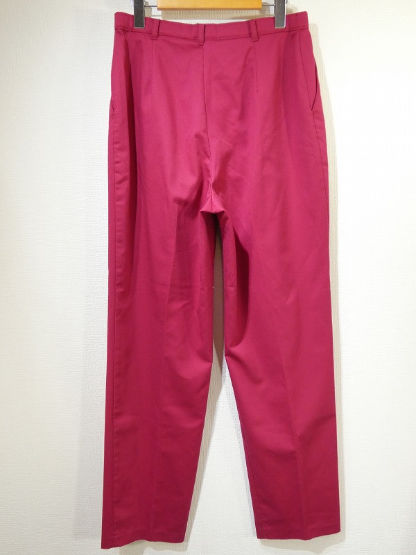 希少 90s イージーパンツ カラー ローズピンク スラックス デザイン