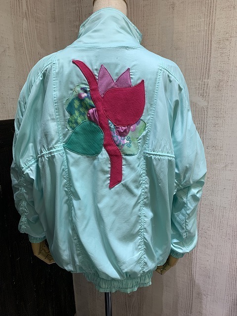 80s フラワーデザインジャケット