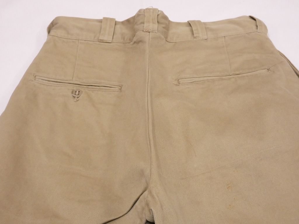 60s 70s ビンテージ US ARMY COTTON KHAKI ミリタリー チノ トラウザーズ パンツ チノパン W29