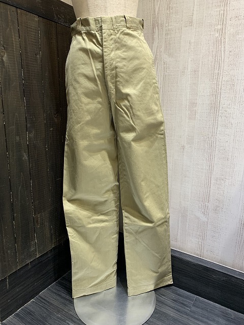 60s 70s ビンテージ US ARMY COTTON KHAKI ミリタリー チノ トラウザー ...